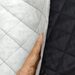 Cтеганная ткань черная в ромбик кт-213