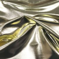 Ткань экокожа металлик желтое золото кз-037