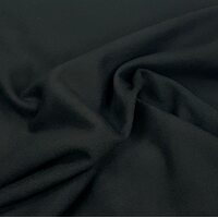 Замша на флисе черная зф-001